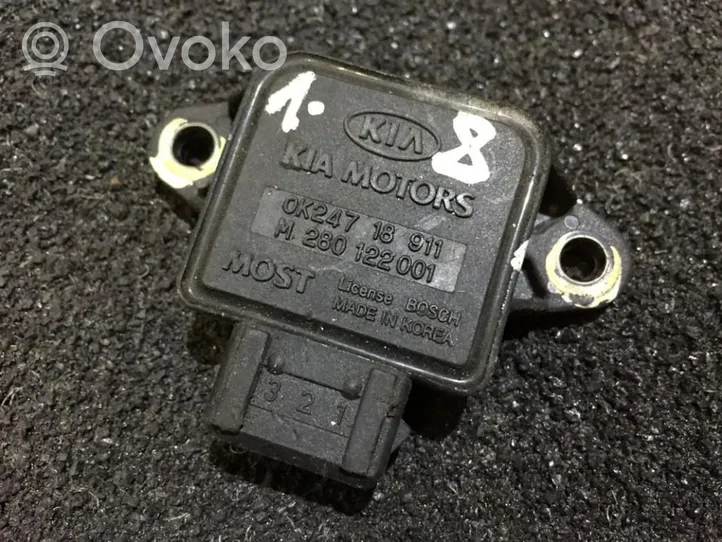 KIA Clarus Sensore di posizione della valvola a farfalla 0k24718911