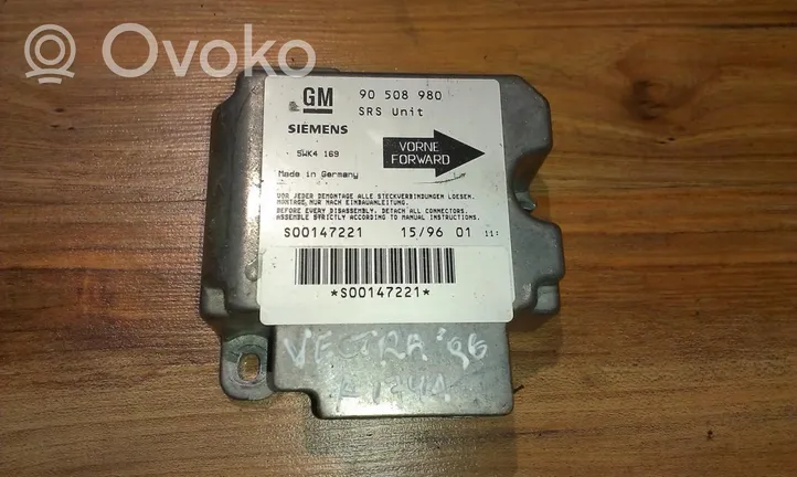 Opel Vectra B Sterownik / Moduł Airbag 90508980