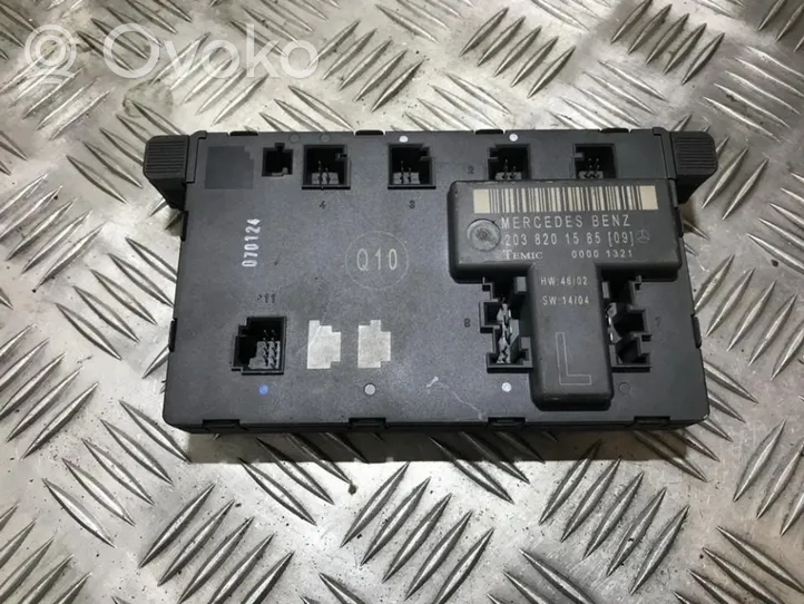 Mercedes-Benz C W203 Door control unit/module 2038201585