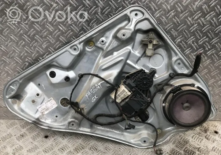 Volkswagen PASSAT B5 Regulador con motor de la ventanilla de la puerta corredera 3b9839755