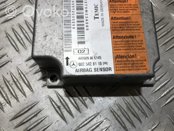 Mercedes-Benz ML W163 Airbag control unit/module 0025428118