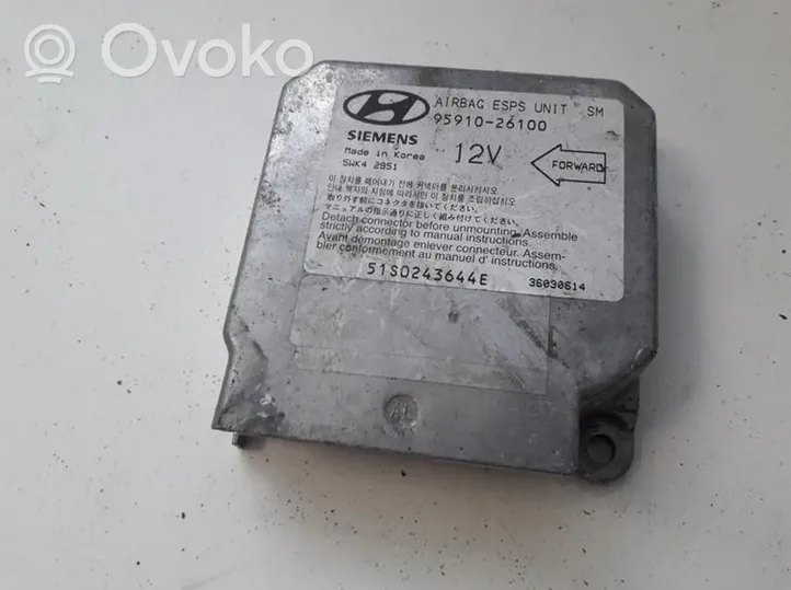 Hyundai Santa Fe Centralina/modulo airbag 9591026100