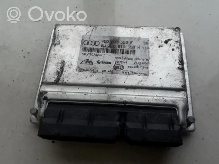 Audi A8 S8 D3 4E Module de commande suspension pneumatique arrière 4E0907553F