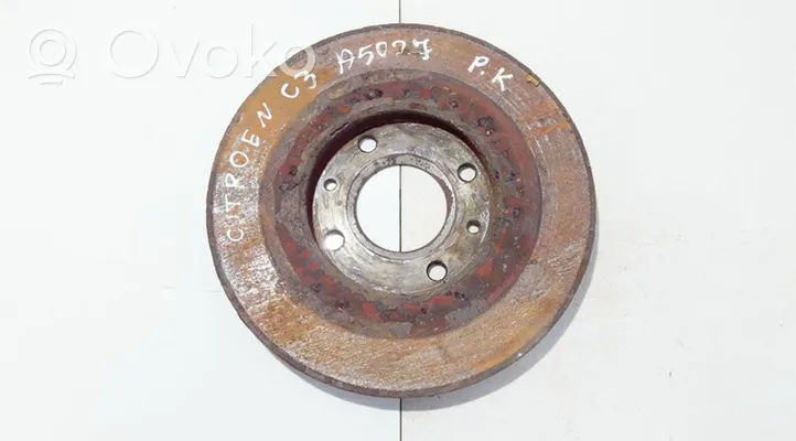 Citroen C3 Front brake disc neventiliuojamas