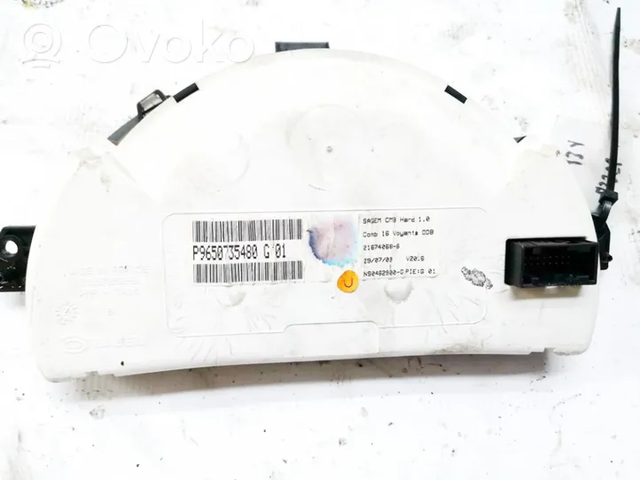 Citroen C3 Pluriel Tachimetro (quadro strumenti) p9650735480