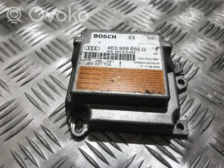 Audi A8 S8 D3 4E Oro pagalvių valdymo blokas 4e0959655g