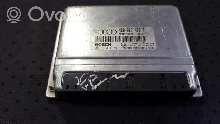 Audi A6 S6 C5 4B Moottorin ohjainlaite/moduuli 4B0907401F