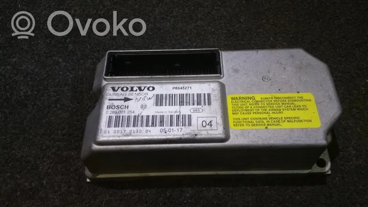 Volvo S60 Airbag control unit/module 0285001254