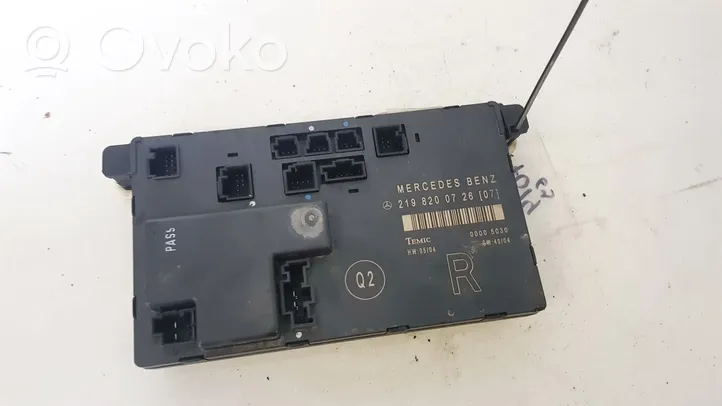 Mercedes-Benz CLS C219 Door control unit/module 2198200726