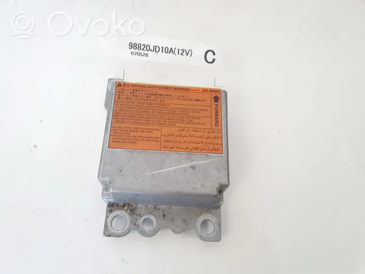 Nissan Qashqai Turvatyynyn ohjainlaite/moduuli 98820jd10a