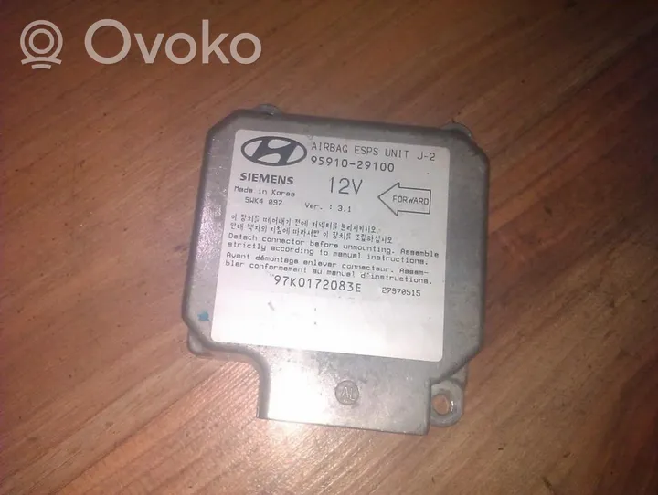 Hyundai Elantra Gaisa spilvenu vadības bloks 9591029100