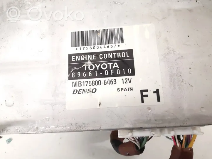 Toyota Corolla Verso AR10 Sterownik / Moduł ECU 896610f010