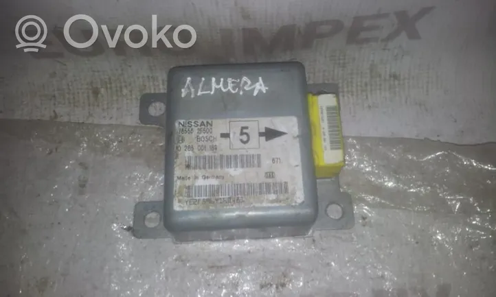 Nissan Almera Oro pagalvių valdymo blokas 285562F500