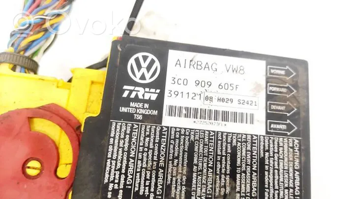 Volkswagen PASSAT B6 Centralina/modulo airbag 3C0909605F