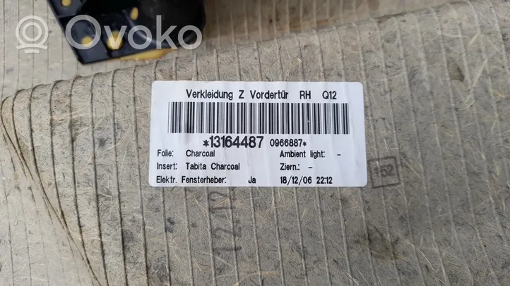 Opel Zafira B Priekšējo durvju apdare 13164487