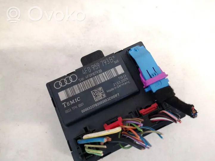 Audi A6 S6 C6 4F Durų elektronikos valdymo blokas 4F0959793B