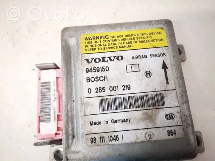 Volvo S70  V70  V70 XC Sterownik / Moduł Airbag 0285001219