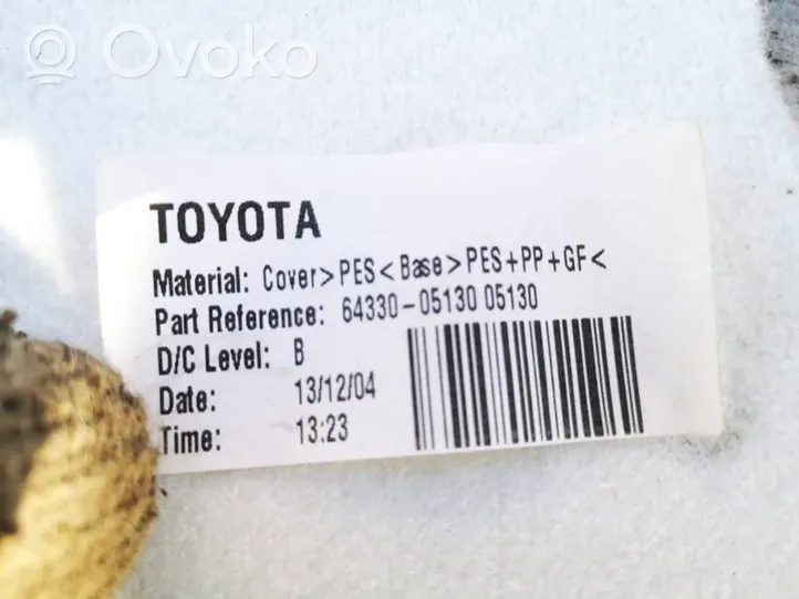 Toyota Avensis T250 Półka tylna bagażnika 6433005130