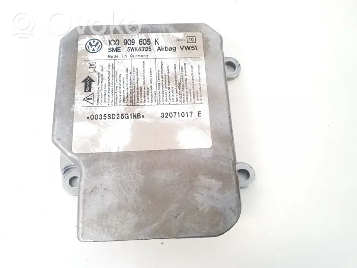 Skoda Praktik (5J8) Module de contrôle airbag 1c0909605k