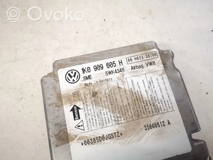 Volkswagen Golf V Sterownik / Moduł Airbag 1k0909605h