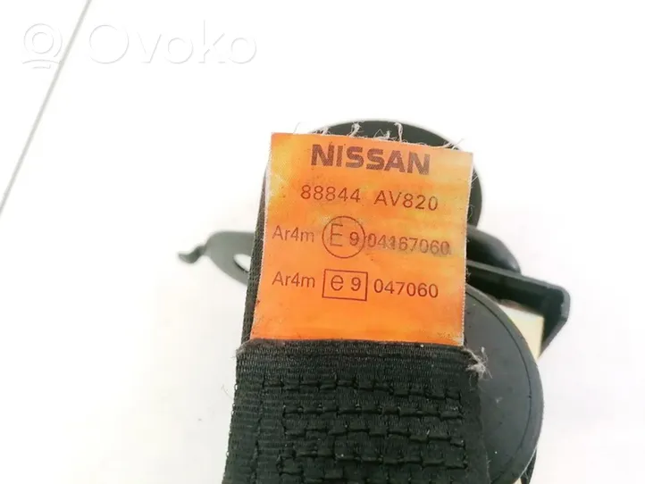 Nissan Primera Takaistuimen turvavyö 88844AV820