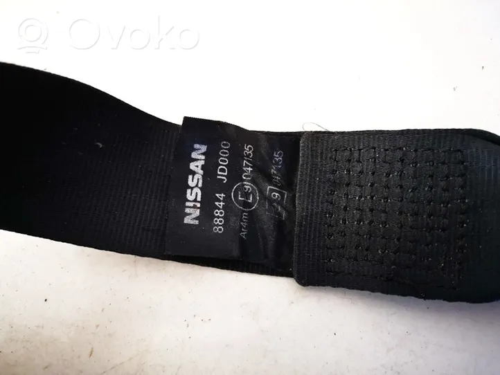 Nissan Qashqai Pas bezpieczeństwa fotela tylnego 88844jd000