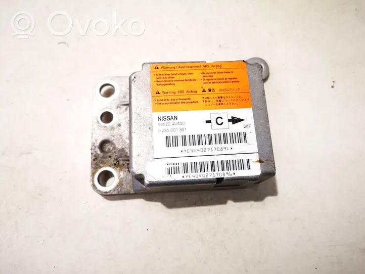 Nissan Almera Tino Module de contrôle airbag 988204u400