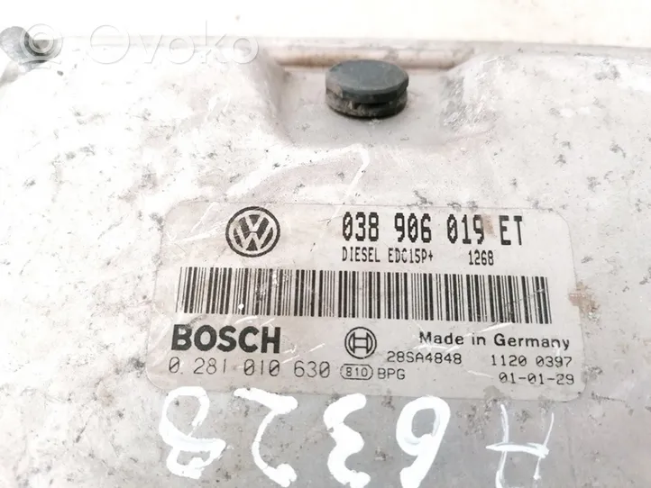 Volkswagen Sharan Centralina/modulo del motore 038906019ET