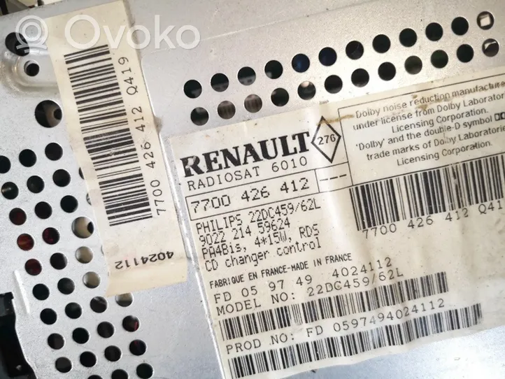 Renault Scenic I Radio/CD/DVD/GPS-pääyksikkö 7700426412