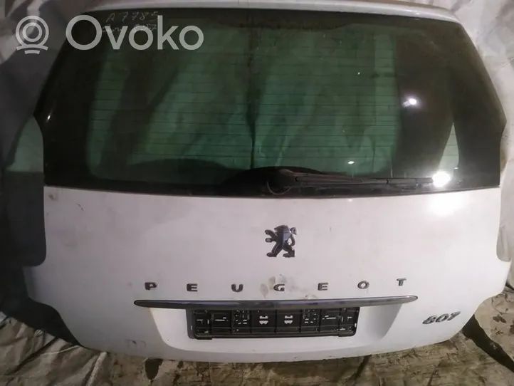 Peugeot 807 Tylna klapa bagażnika baltas