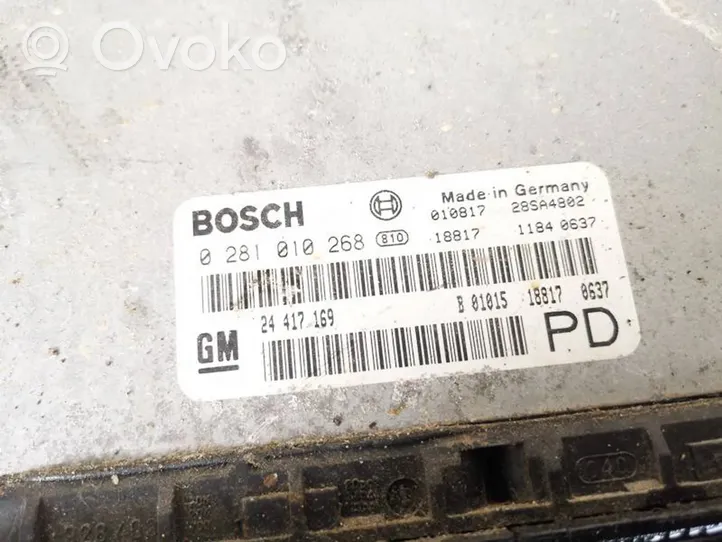 Opel Zafira A Sterownik / Moduł ECU 0281010268