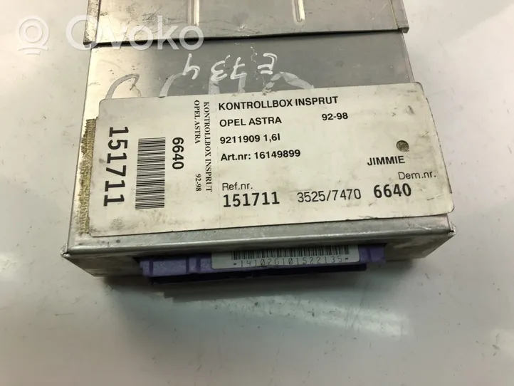 Opel Astra F Unité de commande, module ECU de moteur 16149899