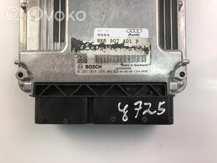 Audi A5 8T 8F Unité de commande, module ECU de moteur 0281014356