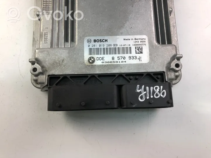 BMW 1 F20 F21 Unité de commande, module ECU de moteur 8570933