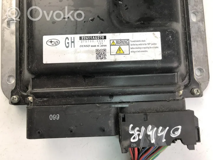 Subaru Outback Unité de commande, module ECU de moteur 22611AU270