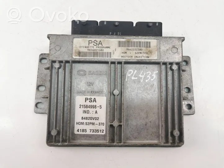 Citroen C3 Komputer / Sterownik ECU silnika 9656051080