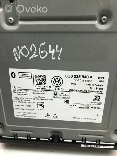 Volkswagen PASSAT B8 Zmieniarka płyt CD/DVD 3Q0035840A