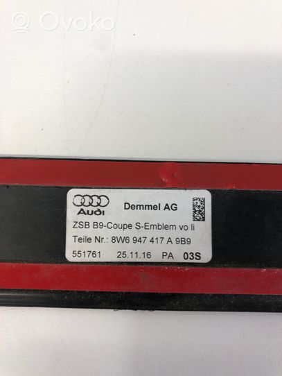 Audi A5 Garniture marche-pieds avant 8W6947417A