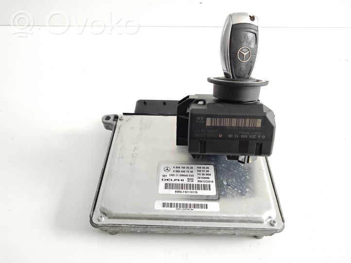 Mercedes-Benz C W204 Komputer / Sterownik ECU i komplet kluczy A6461502534