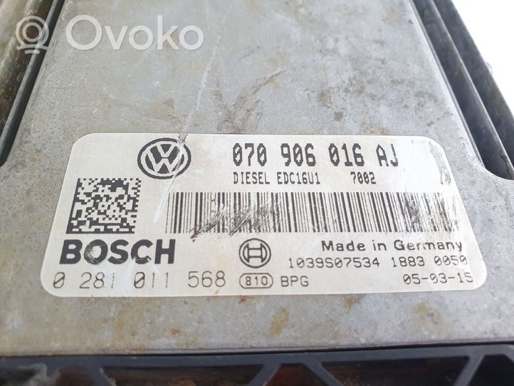 Volkswagen Transporter - Caravelle T5 Calculateur moteur ECU 070906016AJ