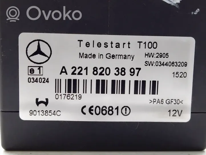 Mercedes-Benz E W212 Sterownik / Moduł Webasto A2218203897