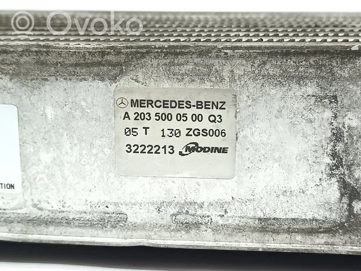 Mercedes-Benz C W203 Chłodnica powietrza doładowującego / Intercooler A2035000500