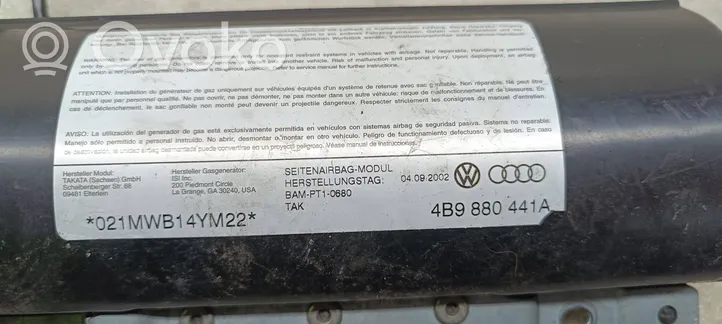 Audi A6 S6 C5 4B Airbag portiera posteriore 4B9880441A