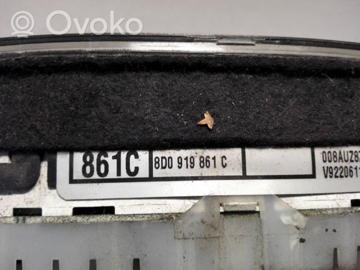 Audi A4 S4 B5 8D Tachimetro (quadro strumenti) 8D0919861C