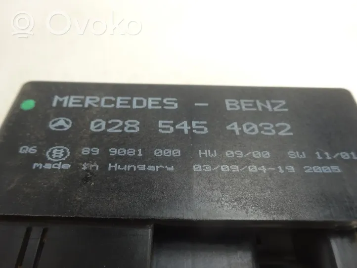 Mercedes-Benz ML W163 Relais de bougie de préchauffage 