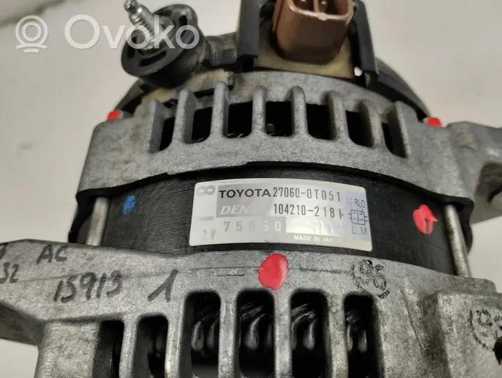 Toyota Verso Generator/alternator 27060-0T051