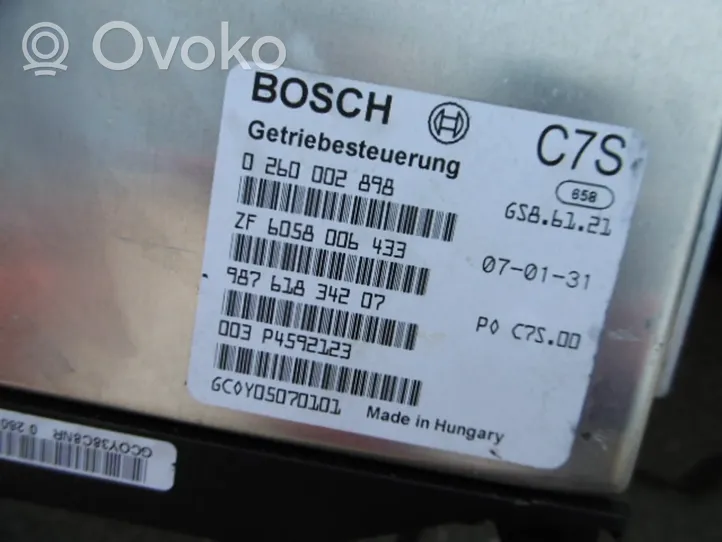 Porsche Boxster 987 Centralina/modulo scatola del cambio 0260002898