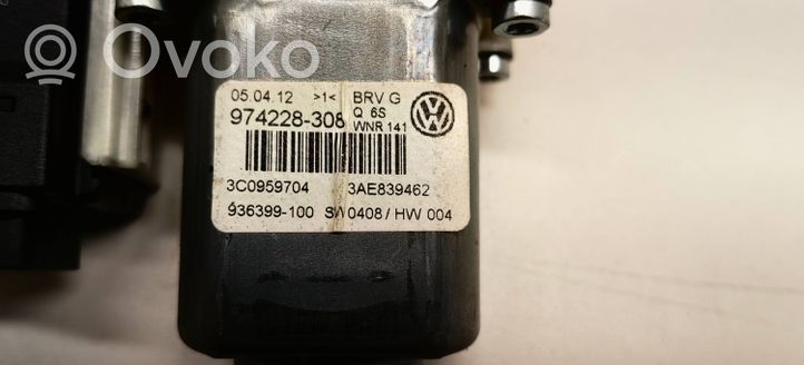 Volkswagen PASSAT B7 Silniczek podnoszenia szyby drzwi tylnych 3A5839462