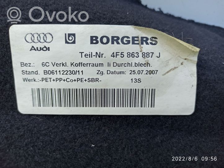 Audi A6 S6 C6 4F Trunk/boot side trim panel 