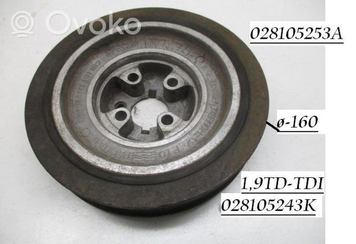 Volkswagen PASSAT B3 Crankshaft pulley 028105253A